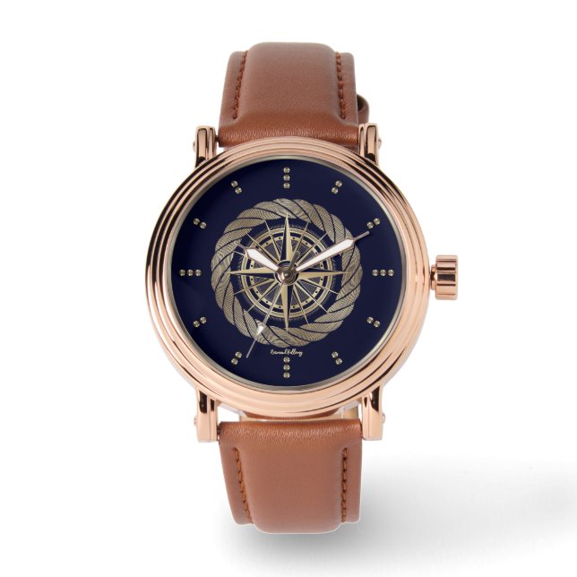 Gold Nautical Watch (Front)