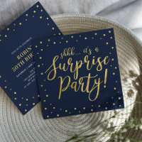 Gold & Navy | 50th Surprise Birthday Party