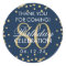 Gold Navy Blue 80th Birthday Thank You Glitter
