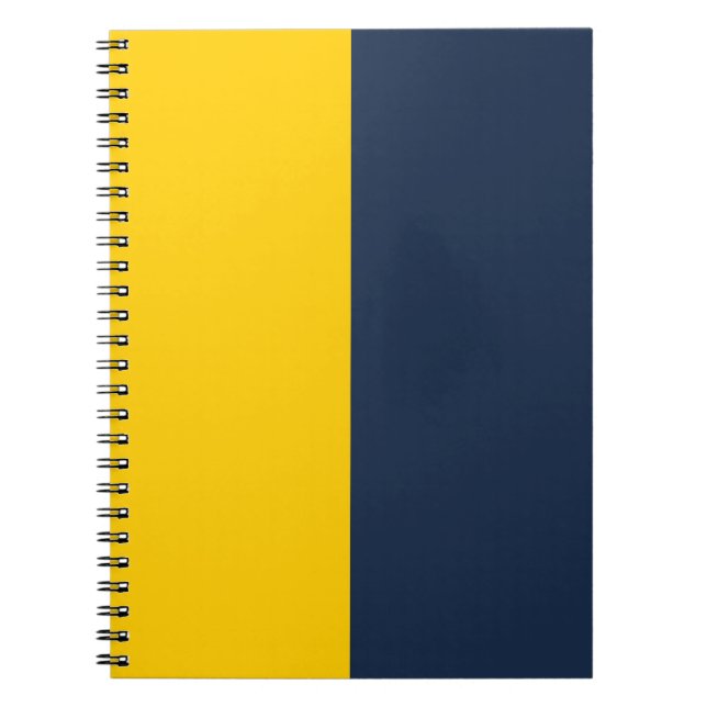 Gold & Navy Blue CUSTOM Notebook (Front)