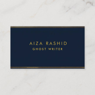 Gold Navy Blue | Minimalist Modern Professional Business Card