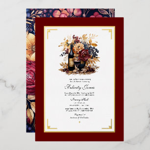 Gold, Navy & Burgundy Wine Tasting Bridal Shower