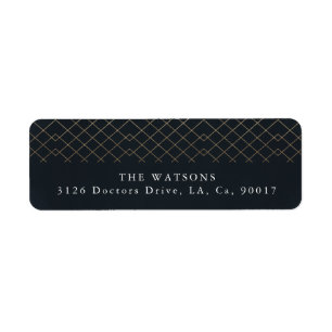 Gold Navy Elegance Diamond Geo Déco Mariage