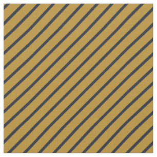 Gold & Navy Stripes Fabric