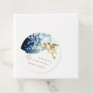GOLD NAVY UNDERWATER SEA FISH BRIDAL SHOWER  FAVOUR TAGS