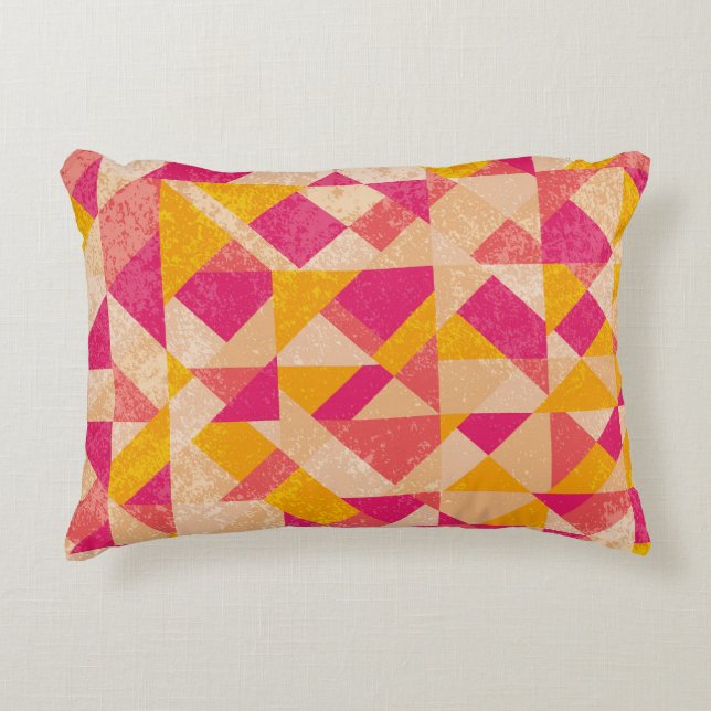 Gold neon background, colourful light effects. accent pillow (Front)
