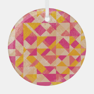 Gold neon background, colourful light effects. glass ornament