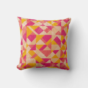 Gold neon background, colourful light effects. throw pillow