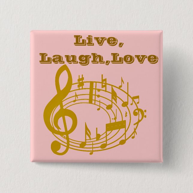 Gold Notes_ 2 Inch Square Button (Front)