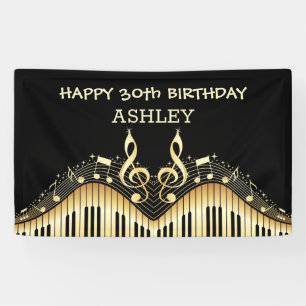 Gold Notes And Keyboards Banner