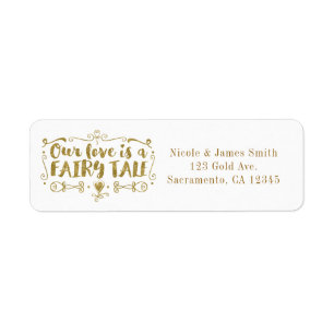 Gold NOTRE AMOUR EST UN Faire-part de mariage FAIR