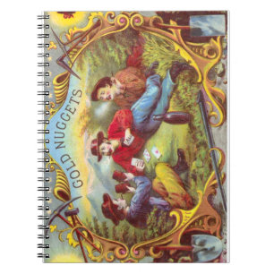 Gold Nuggets: Antique Cigar Label Wild West Art Notebook