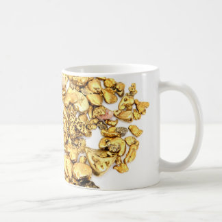 Gold Nuggets On White Coffee Mug