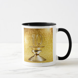Gold Number 10 Trophy Mug