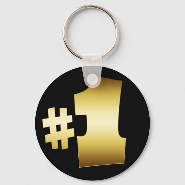 GOLD NUMBER ONE KEYCHAIN (Front)