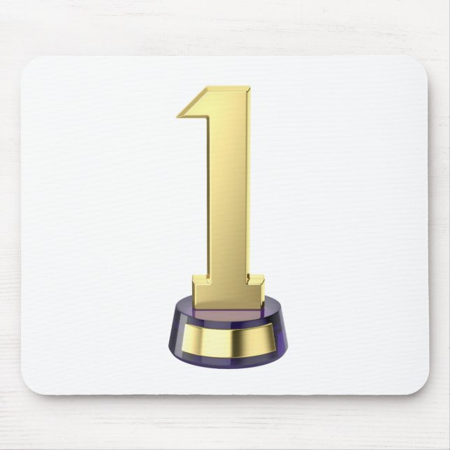 Gold number one trophy mouse pad (Front)