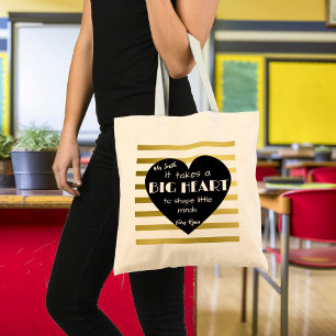 Gold Nursery Merci Enseignant Sac GROS COEUR