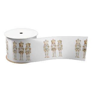 Gold Nutcracker Christmas Satin Ribbon