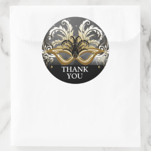 Gold NYE Masquerade Party Envelope Seal