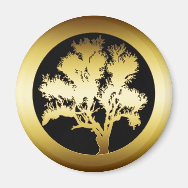 GOLD OAK TREE MAGNET (Front)