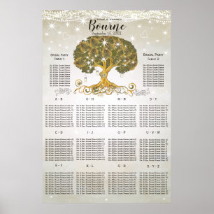 Gold Oak Tree Seating Chart
