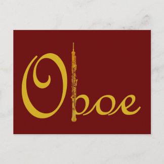 Gold Oboe Postcard