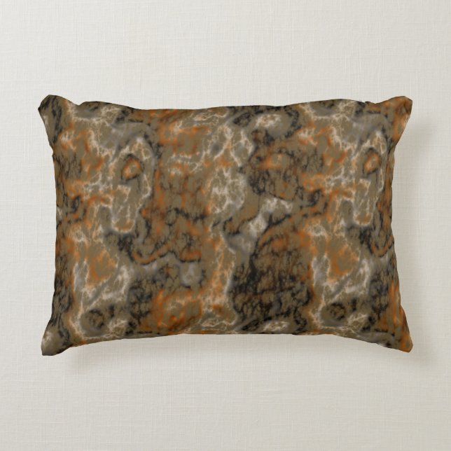 gold olive and black abstract  accent pillow (Front)