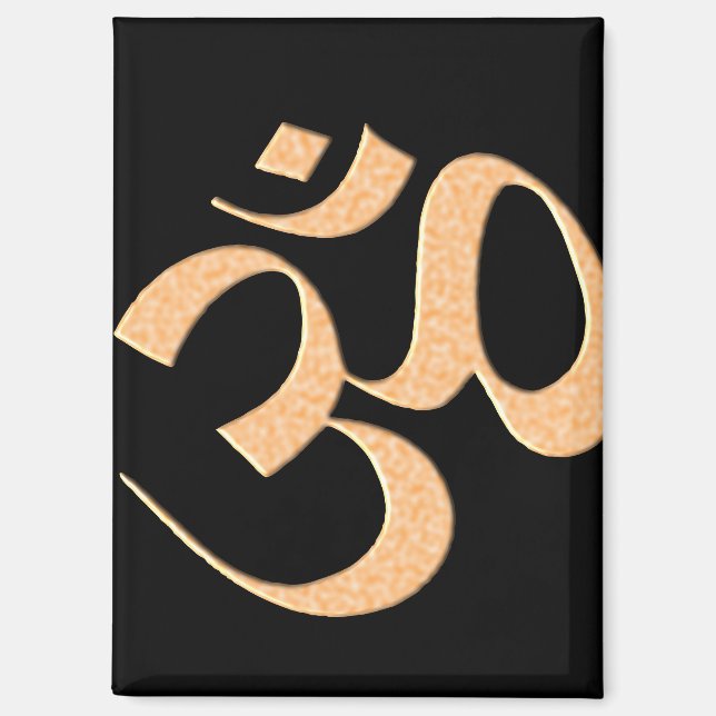Gold Om  Magnet (Front)