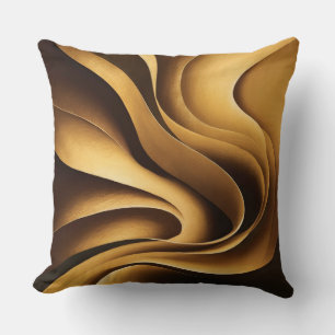 Gold Ombre Effect Throw Pillow