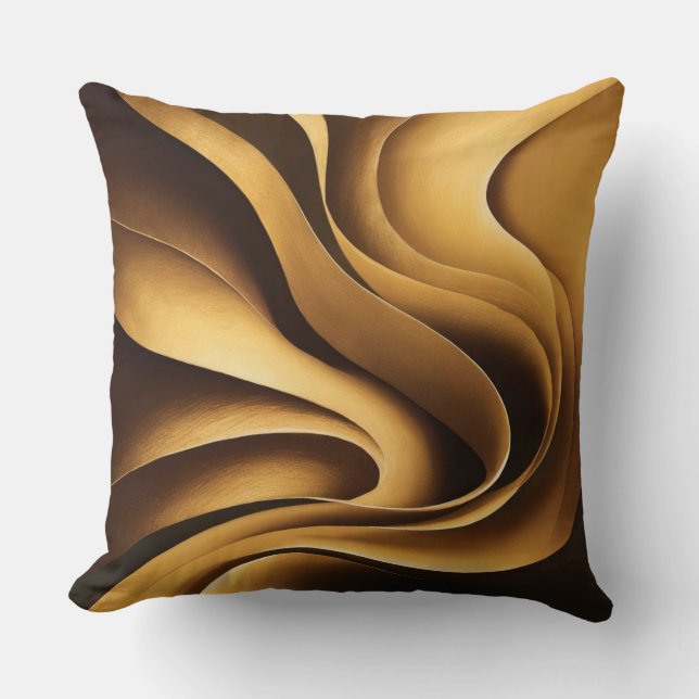 Gold Ombre Effect  Throw Pillow (Front)