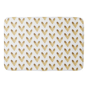 Gold Ombre Hearts Bath Mat