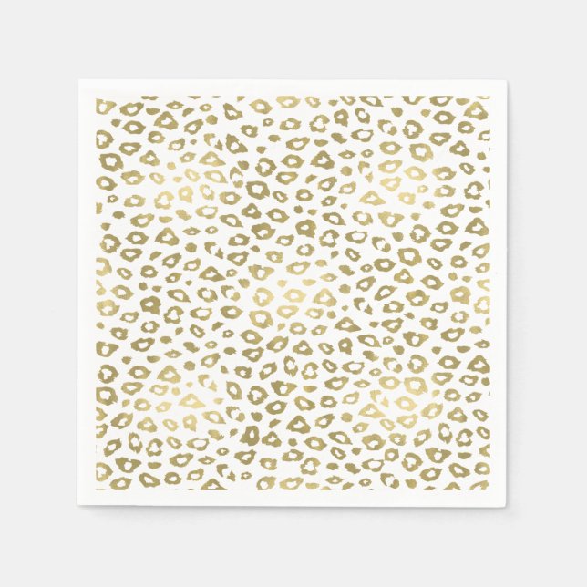 Gold Ombre Leopard Print Napkin (Front)