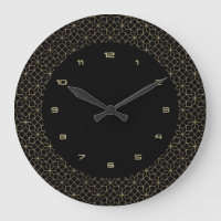 Gold on black art-deco pattern
