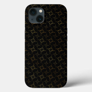 Gold On Black   Modern Design iPhone 13 Case