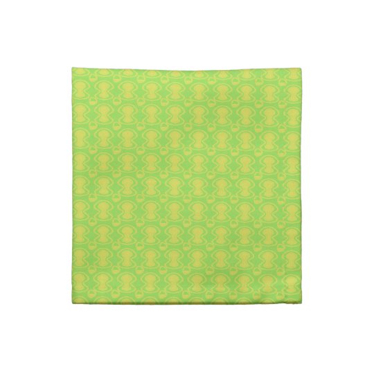 Gold on Green Abstract Print Napkin
