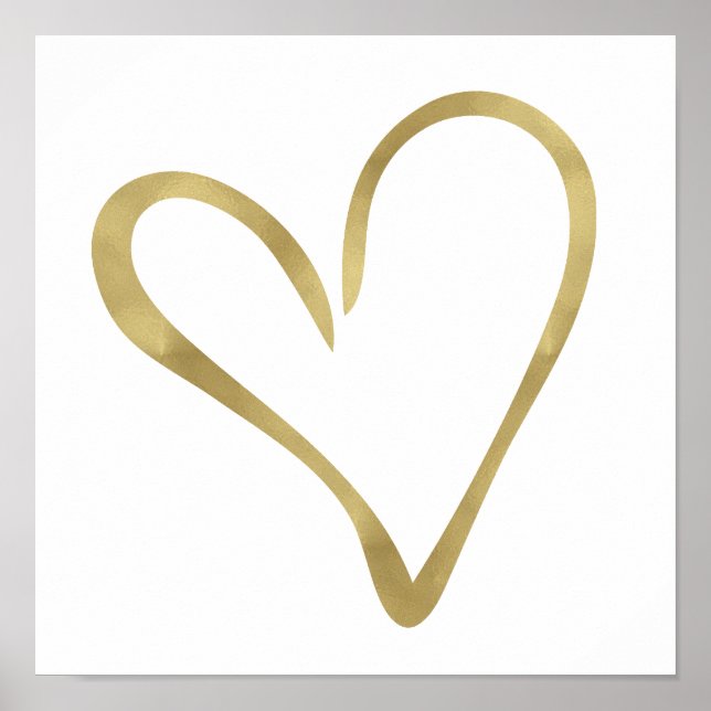 Gold Open Heart I Poster (Front)