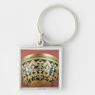 Gold openwork for a varnished bowl keychain