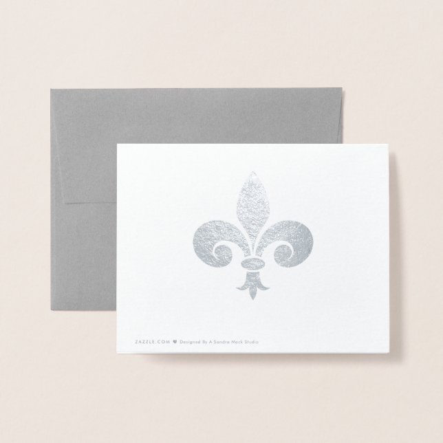 Gold or Silver Michigan State Map Unsalted Foil Card (Back With Envelope)