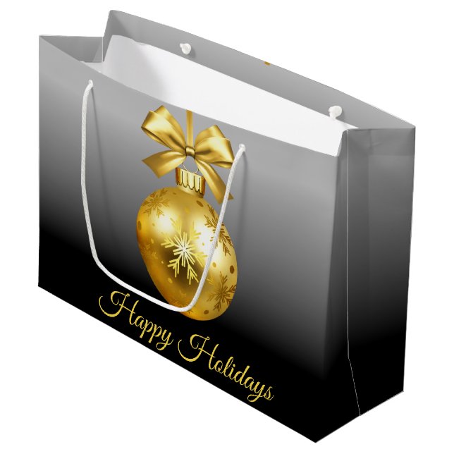 Gold Ornament Gift Bag (Front Angled)