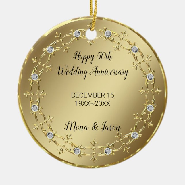 Gold Ornament With Diamonds (Front)