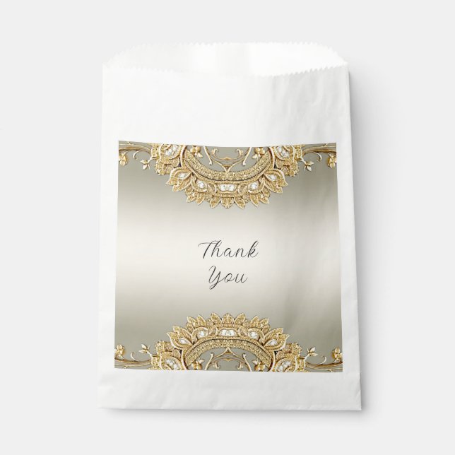 Gold Ornate Favour Bag (Front)