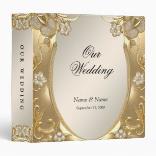 Gold Ornate Floral Album Binder
