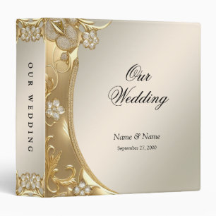 Gold Ornate Floral Album Binder