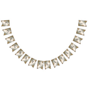 Gold Ornate Floral Frame Bunting Flag