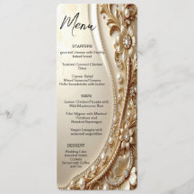 Gold Ornate Floral Menu