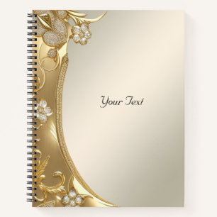 Gold Ornate Floral Notebook