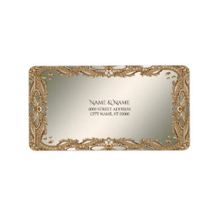 Gold Ornate Frame Address Label