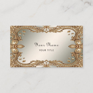 Gold Ornate Frame Business Card