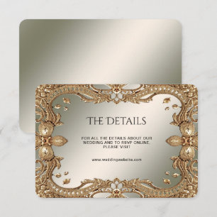 Gold Ornate Frame Detail Enclosure Card
