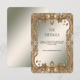 Gold Ornate Frame Detail Enclosure Card